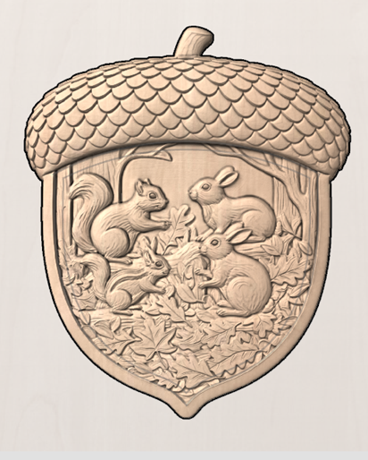Woodland Harmony Acorn Snack Tray