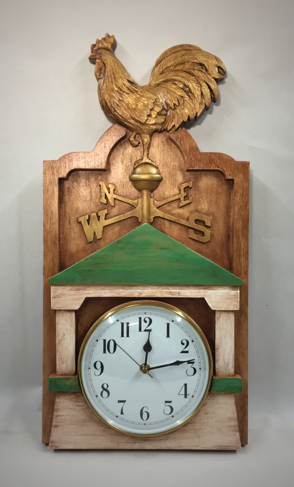 Heritage Glory Rooster Weathervane Clock — view 2