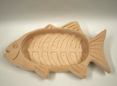 River’s Bounty Walnut Fish Candy Dish – Handcrafted 16" Serving Tray — view 2