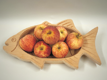 River’s Bounty Walnut Fish Candy Dish – Handcrafted 16" Serving Tray