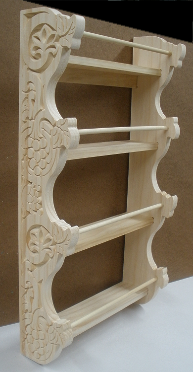 The Apothecary’s Legacy Spice Rack – Ornately Engraved, 4 Shelves