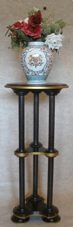 Cherry Crest Pedestal: Elevate your treasures with timeless cherry craftsmanship.